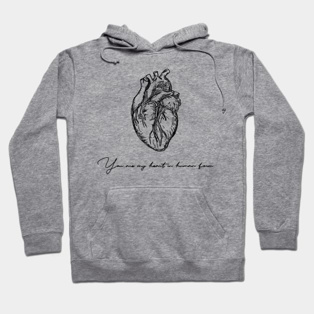 You are my heart in human form- Sketch- Heart Hoodie by Vtheartist